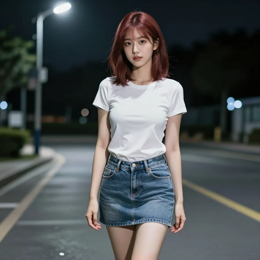 夜色下的少女写真主题图片 0002，杰作，最佳画质，极致细节，照片级写实 , 清新校园写真风格