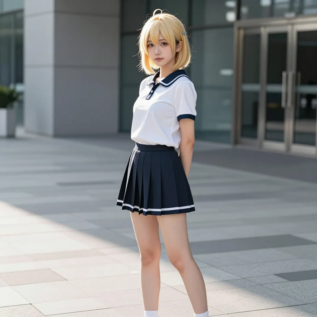 今日份校服少女主题图片 0012，杰作，最佳画质，极致细节，照片级写实 , 二次元角色写真风格