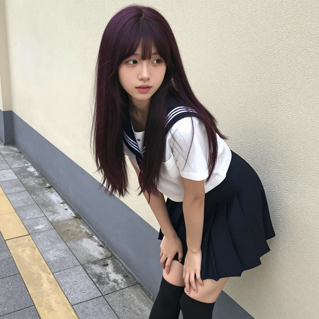 紫发少女的午后主題圖片 0014，杰作，最佳画质，极致细节，照片级写实 , 偶遇抓拍风格