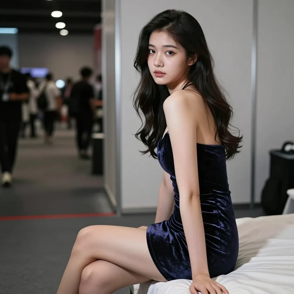 今日份清冷少女感主題圖片 0042，杰作，最佳画质，极致细节，照片级写实 , 真实漫展现场还原风格