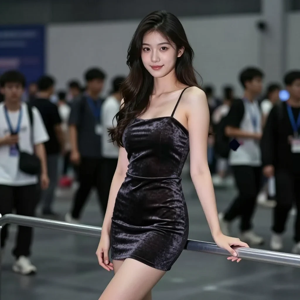 今日份清冷少女感主題圖片 0043，杰作，最佳画质，极致细节，照片级写实 , 真实漫展现场还原风格