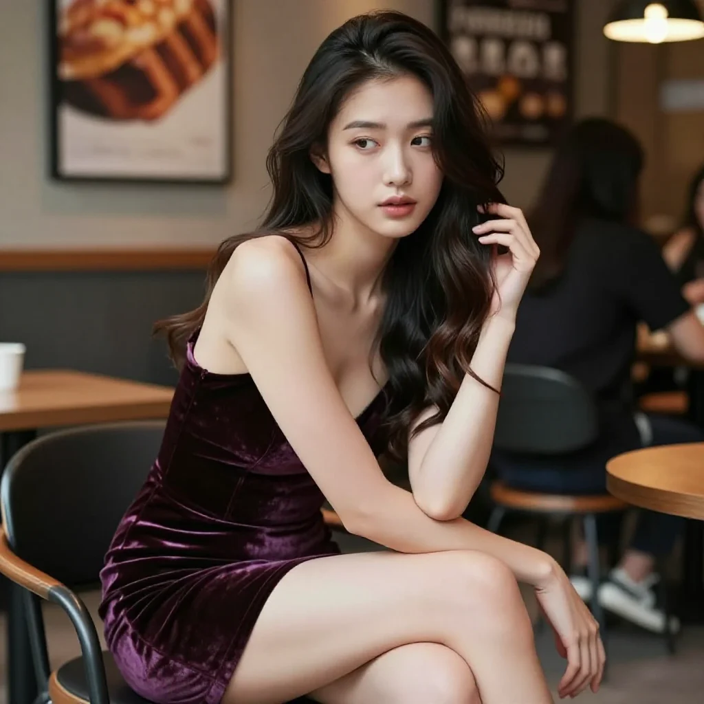 今日份清冷少女感主題圖片 0044，杰作，最佳画质，极致细节，照片级写实 , 真实漫展现场还原风格