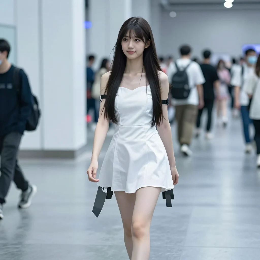 今日份清冷少女感主題圖片 0056，杰作，最佳画质，极致细节，照片级写实 , 漫展现场纪实摄影风格