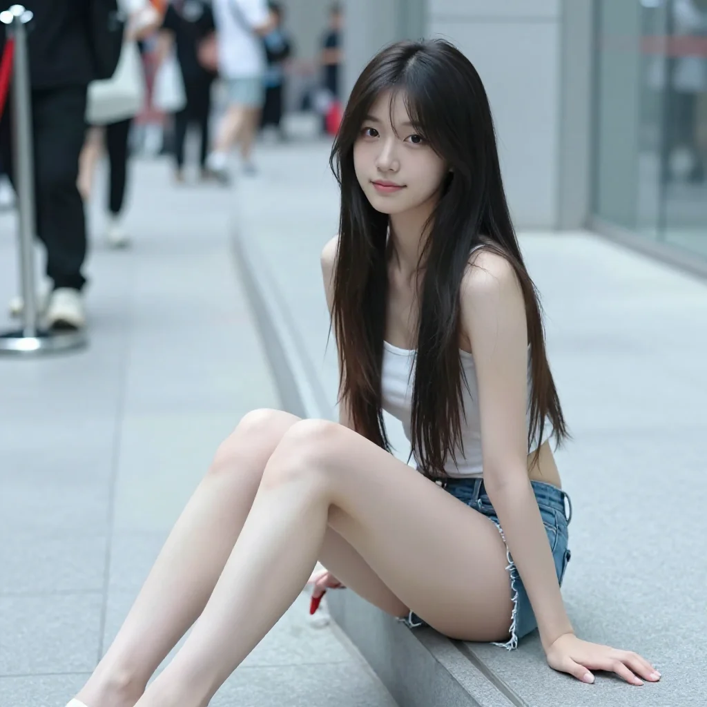 今日份清冷少女感主題圖片 0059，杰作，最佳画质，极致细节，照片级写实 , 漫展现场纪实摄影风格