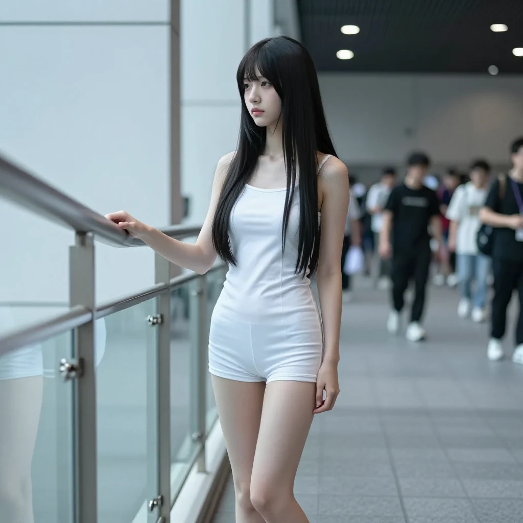 今日份清冷少女感主題圖片 0060，杰作，最佳画质，极致细节，照片级写实 , 漫展现场纪实摄影风格