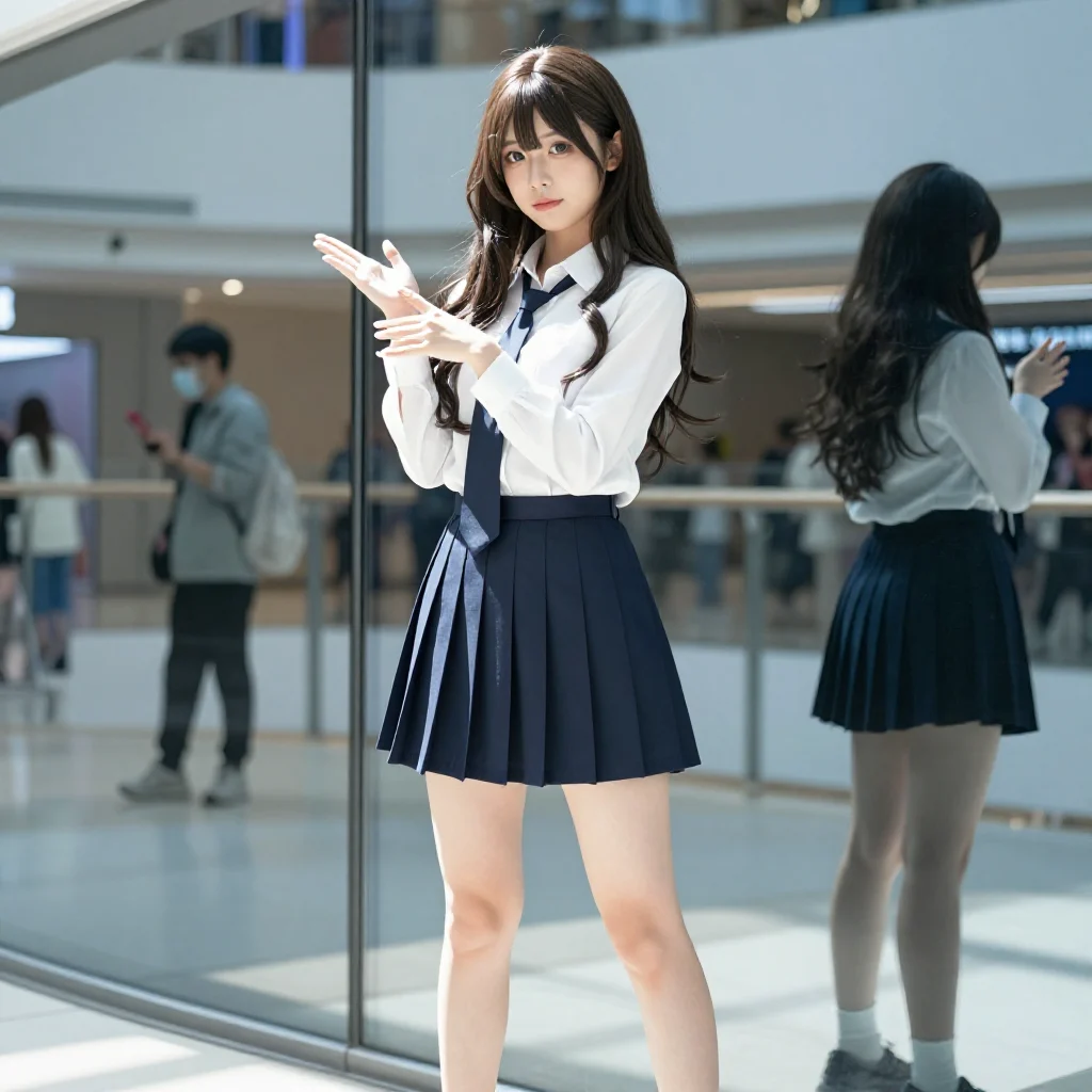 今日份校园写真主題圖片 0064，杰作，最佳画质，极致细节，照片级写实 , 二次元角色写真风格