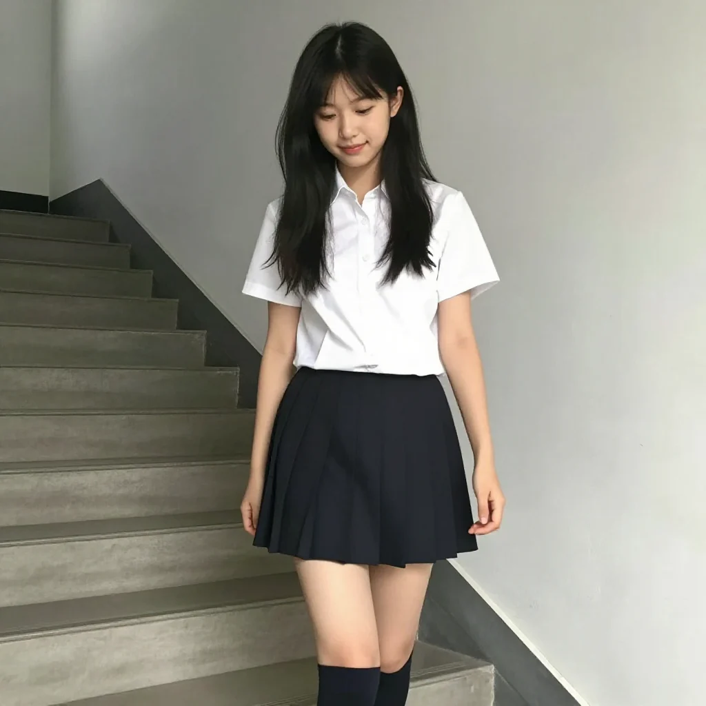 今日份校园少女感主題圖片 0138，杰作，最佳画质，极致细节，照片级写实 , 室内松弛感写真风