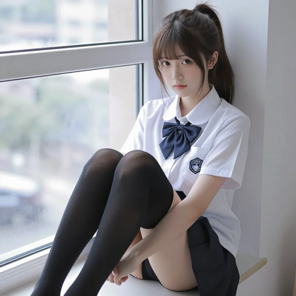 今日份校服少女主題圖片 0186，杰作，最佳画质，极致细节，照片级写实 , 真实漫展现场还原风格