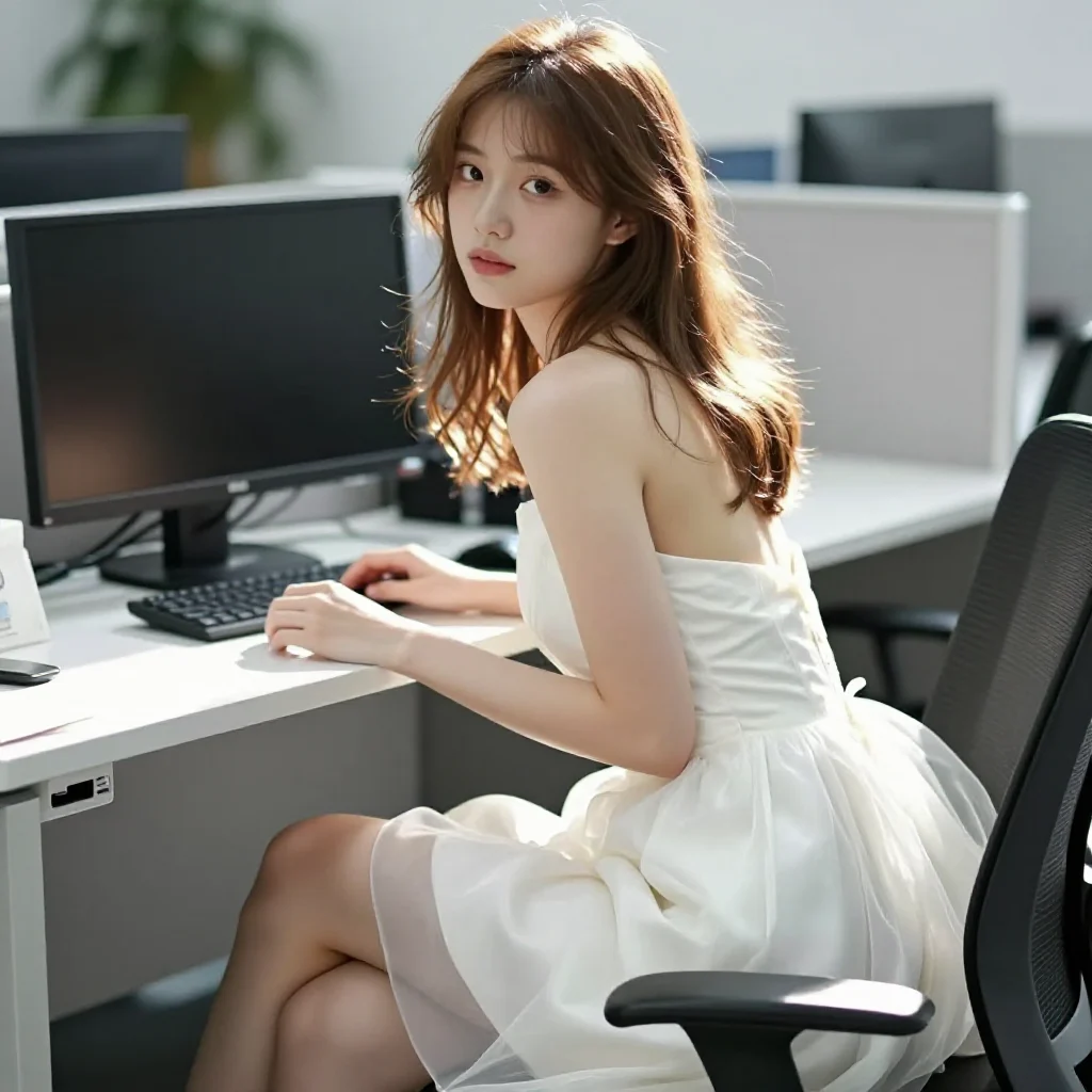 办公桌前的温柔时刻主題圖片 0298，杰作，最佳画质，极致细节，照片级写实 , 小红书日常氛围风