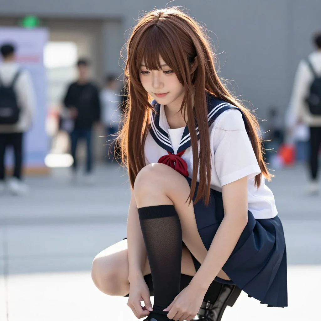 今日份校服少女主題圖片 0339，杰作，最佳画质，极致细节，照片级写实 , 清新角色私摄风格