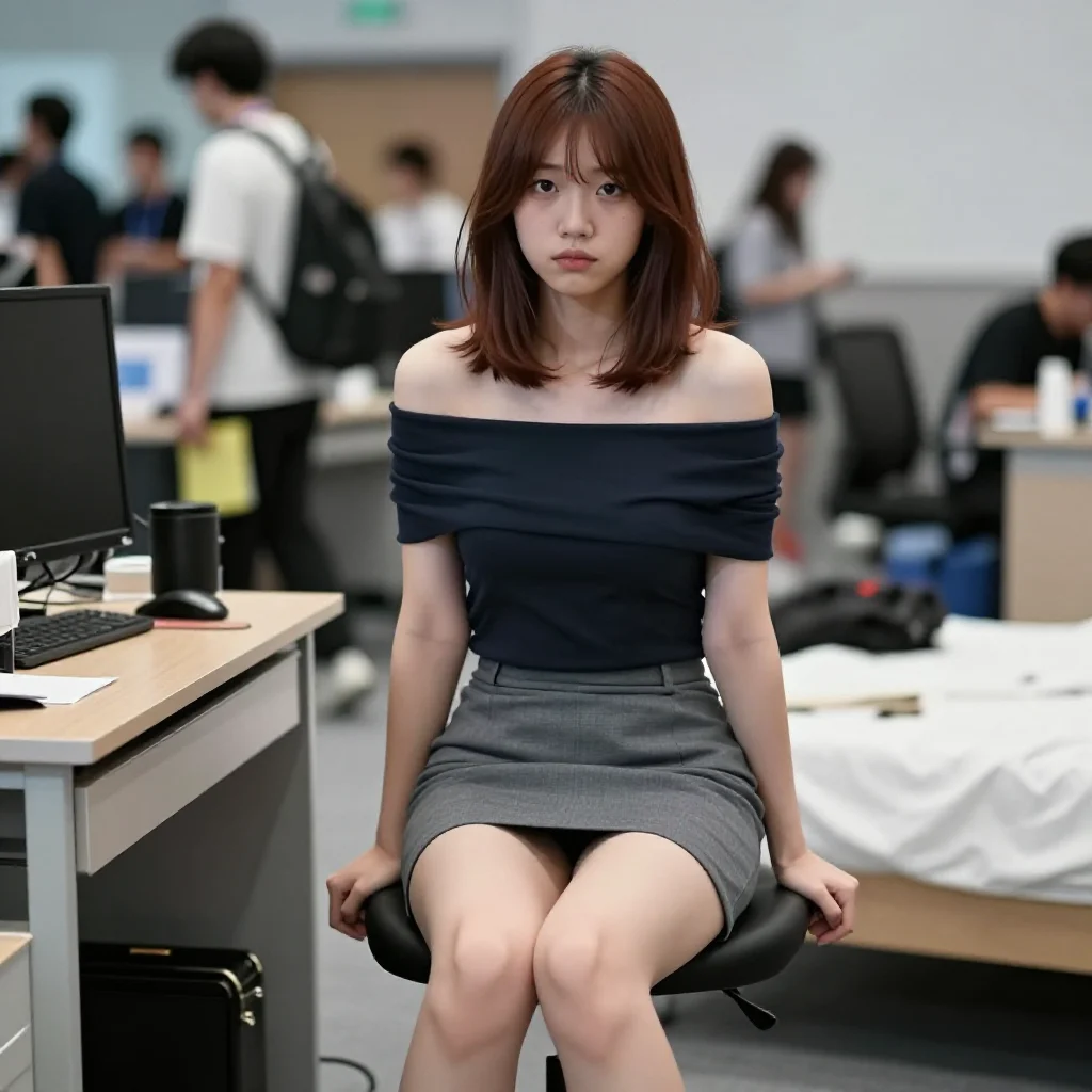 今日份职场少女写真主題圖片 0361，杰作，最佳画质，极致细节，照片级写实 , 漫展现场纪实摄影风格