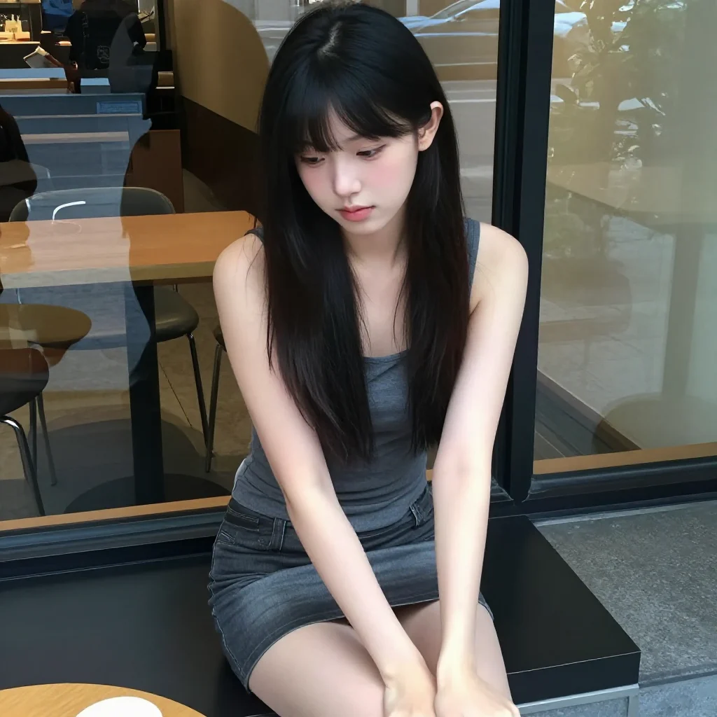 今日份校园写真主题图片 0374，杰作，最佳画质，极致细节，照片级写实 , 冷色调角色写真风格