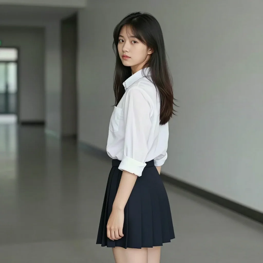 今日份校园少女感主题图片 0468，杰作，最佳画质，极致细节，照片级写实 , 轻熟通勤写真风