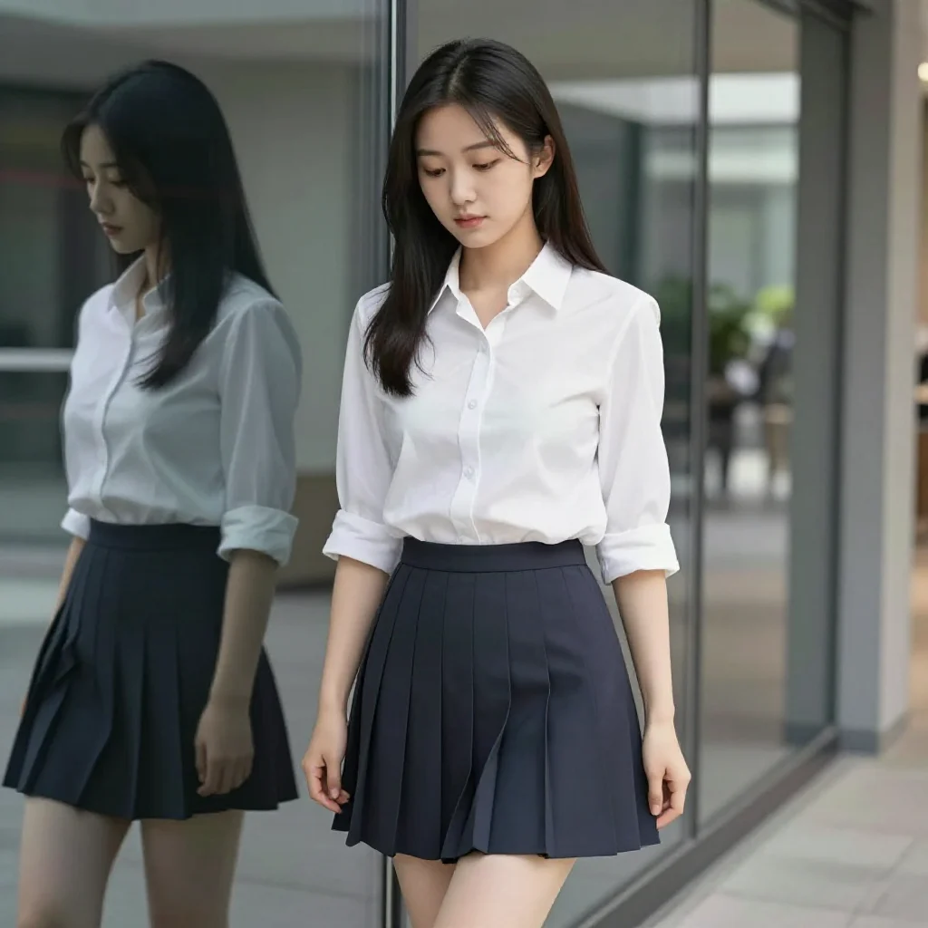 今日份校园少女感主题图片 0470，杰作，最佳画质，极致细节，照片级写实 , 轻熟通勤写真风