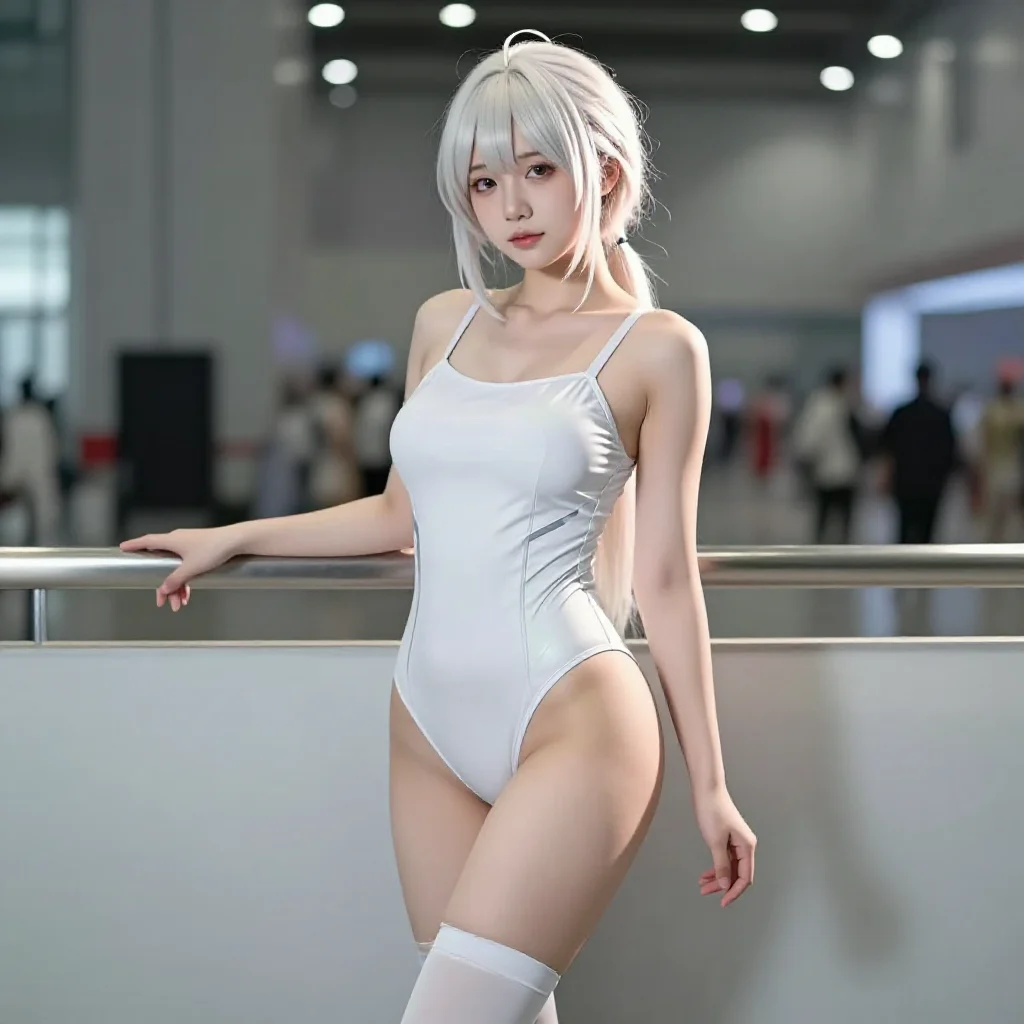 今日份银发甜妹写真主題圖片 0571，杰作，最佳画质，极致细节，照片级写实 , 柔光角色人像风格