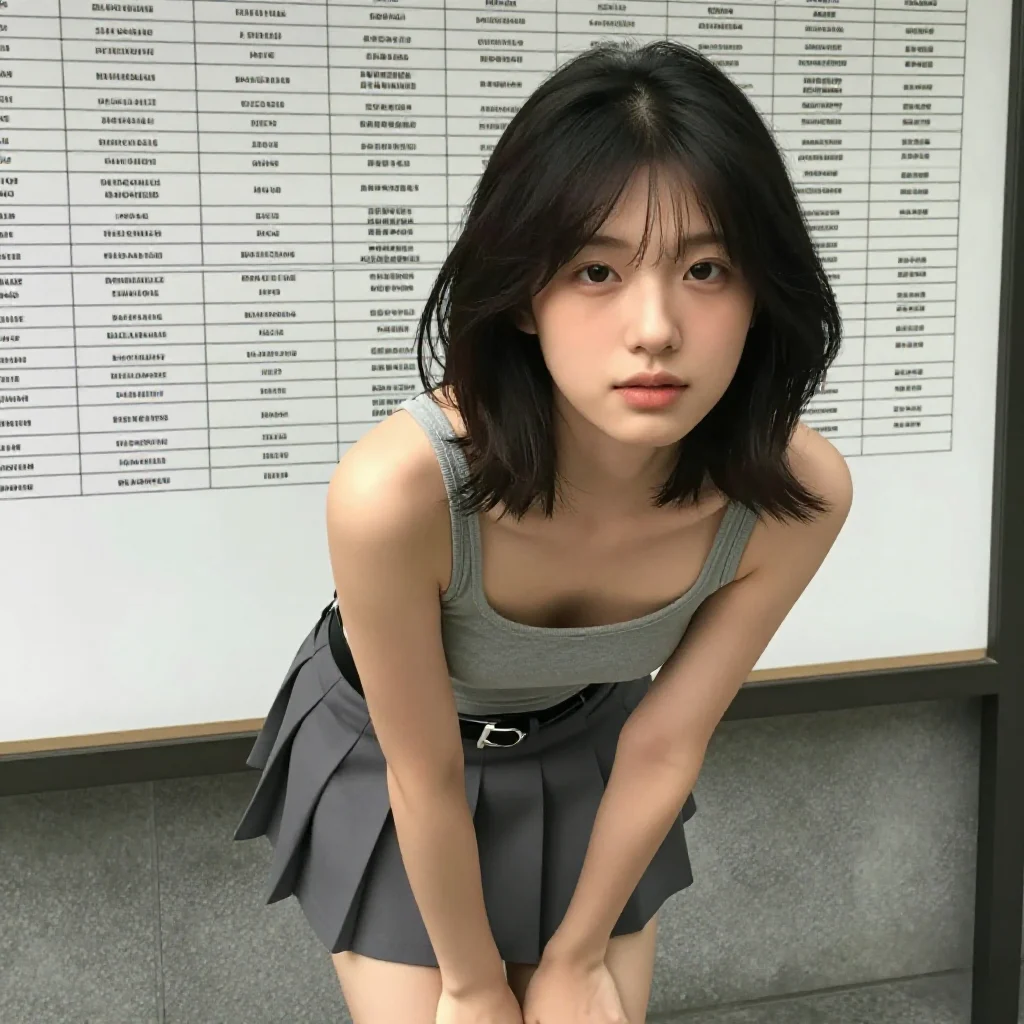 楼梯间的青春日常主题图片 0677，杰作，最佳画质，极致细节，照片级写实 , 日系少女感摄影风格