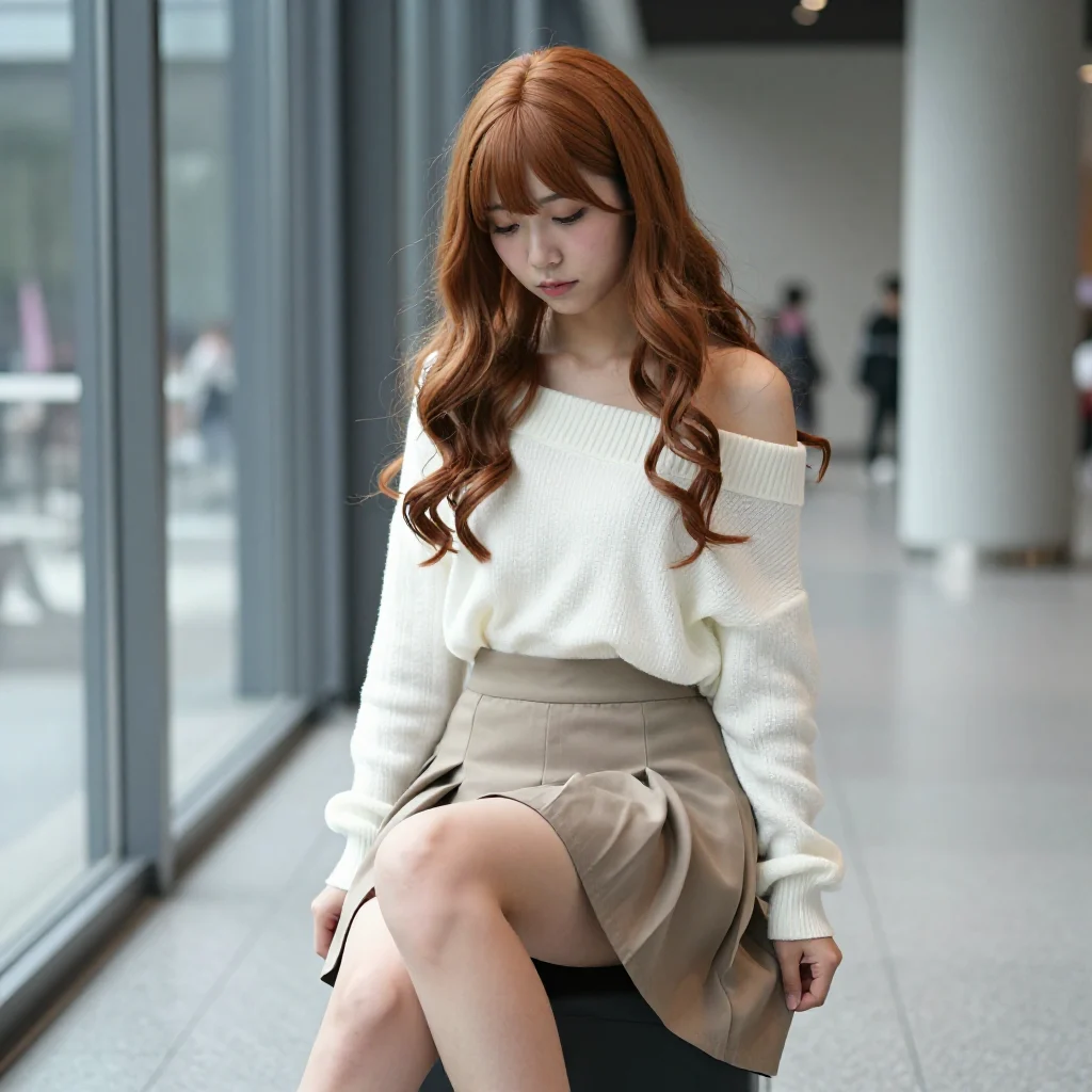 今日份红发少女写真主題圖片 0705，杰作，最佳画质，极致细节，照片级写实 , 日系清新写真风格