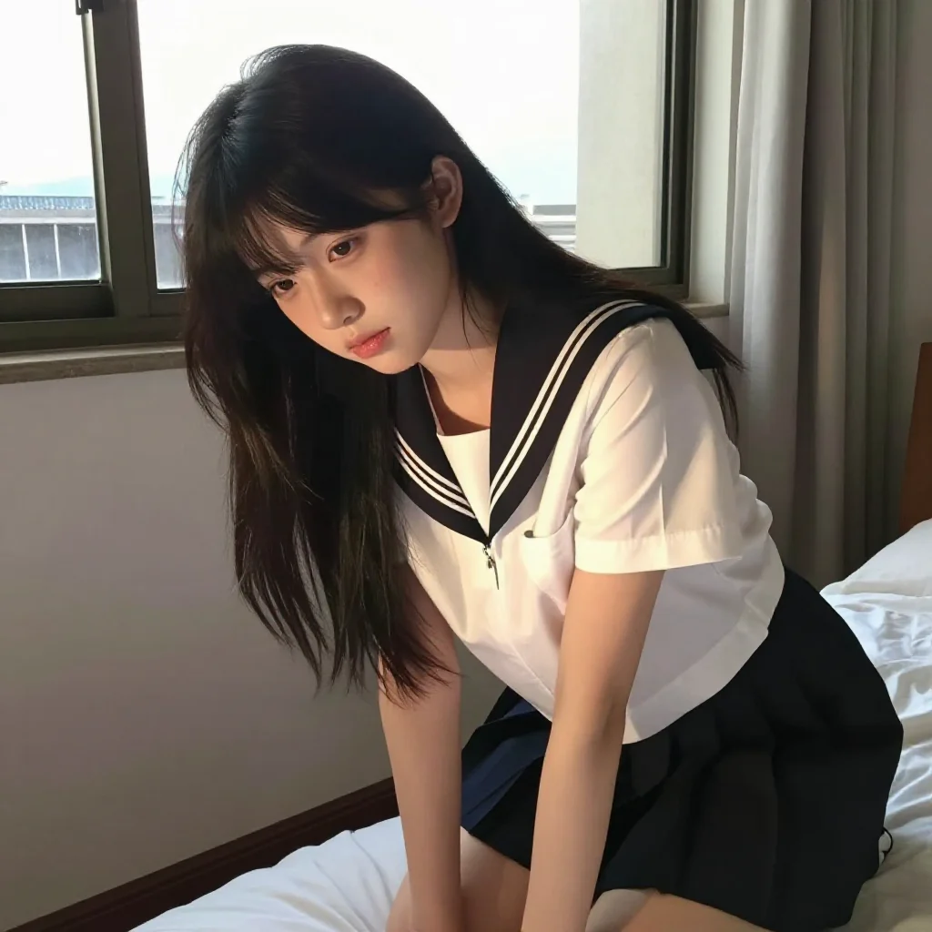 今日份日系校服少女主题图片 0854，杰作，最佳画质，极致细节，照片级写实 , 柔光角色人像风格