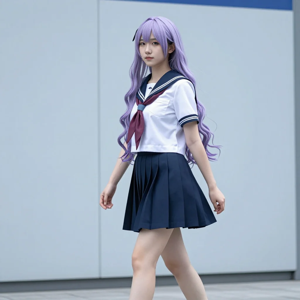 紫发学姐的日常主题图片 0884，杰作，最佳画质，极致细节，照片级写实 , 柔光角色人像风格