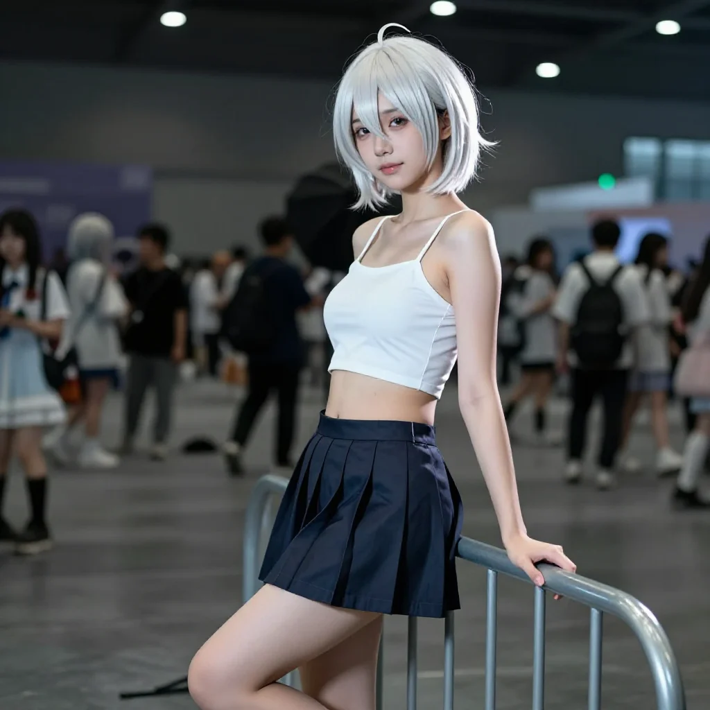 银发少女的校园日常主題圖片 0896，杰作，最佳画质，极致细节，照片级写实 , 日系清新写真风格