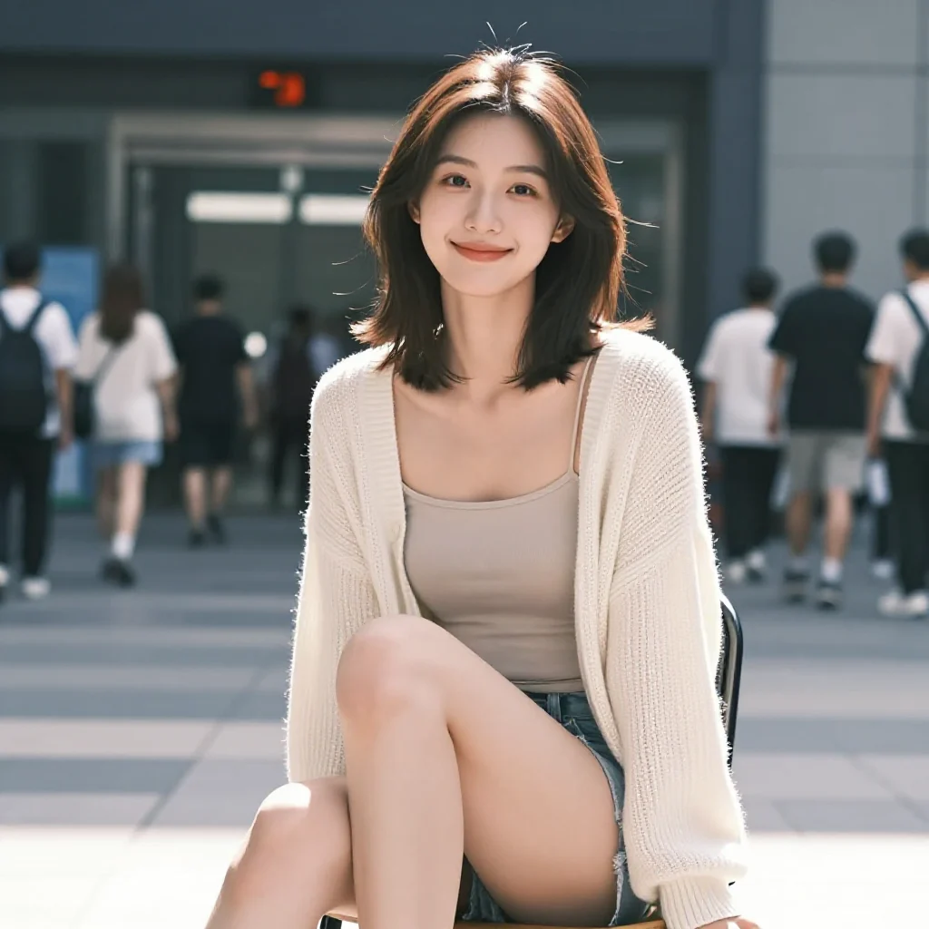 今日份校园少女感主題圖片 0933，杰作，最佳画质，极致细节，照片级写实 , 轻胶片漫展摄影风格