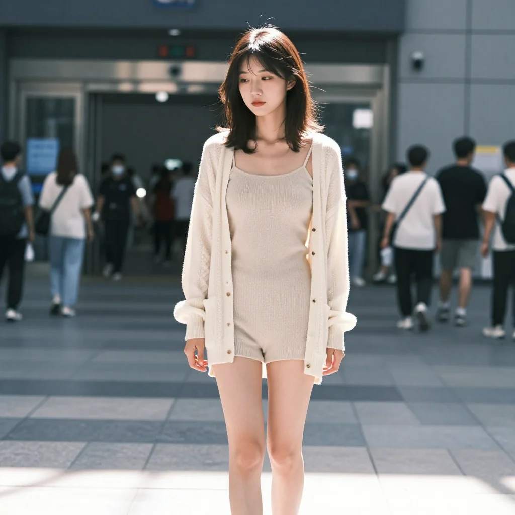 今日份校园少女感主题图片 0934，杰作，最佳画质，极致细节，照片级写实 , 轻胶片漫展摄影风格