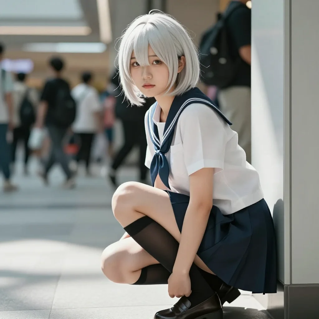 今日份校园风写真主题图片 0944，杰作，最佳画质，极致细节，照片级写实 , 日系少女感摄影风格