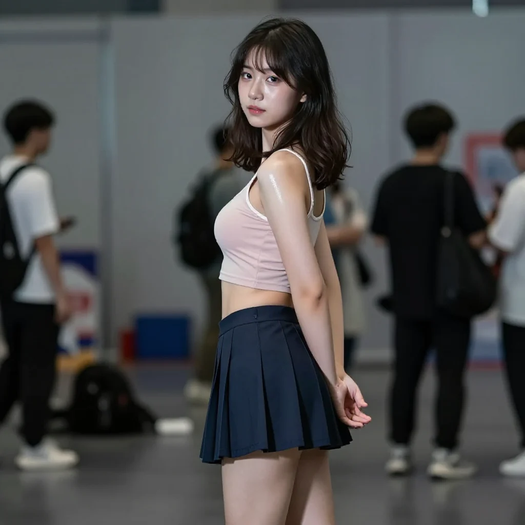 今日份校园少女感主題圖片 0952，杰作，最佳画质，极致细节，照片级写实 , 动漫展抓拍风格