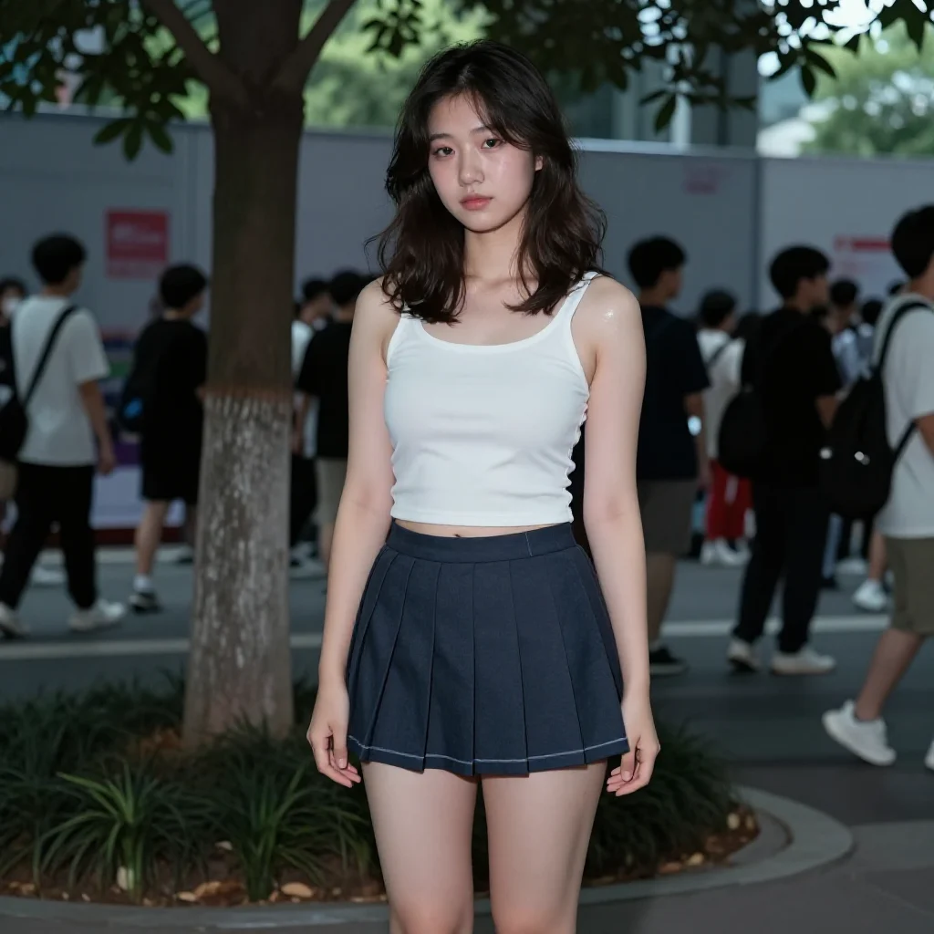 今日份校园少女感主題圖片 0955，杰作，最佳画质，极致细节，照片级写实 , 动漫展抓拍风格