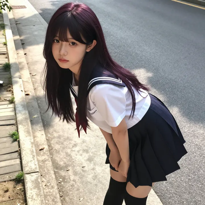 紫发少女的午后主题图片 0015，杰作，最佳画质，极致细节，照片级写实 , 偶遇抓拍风格