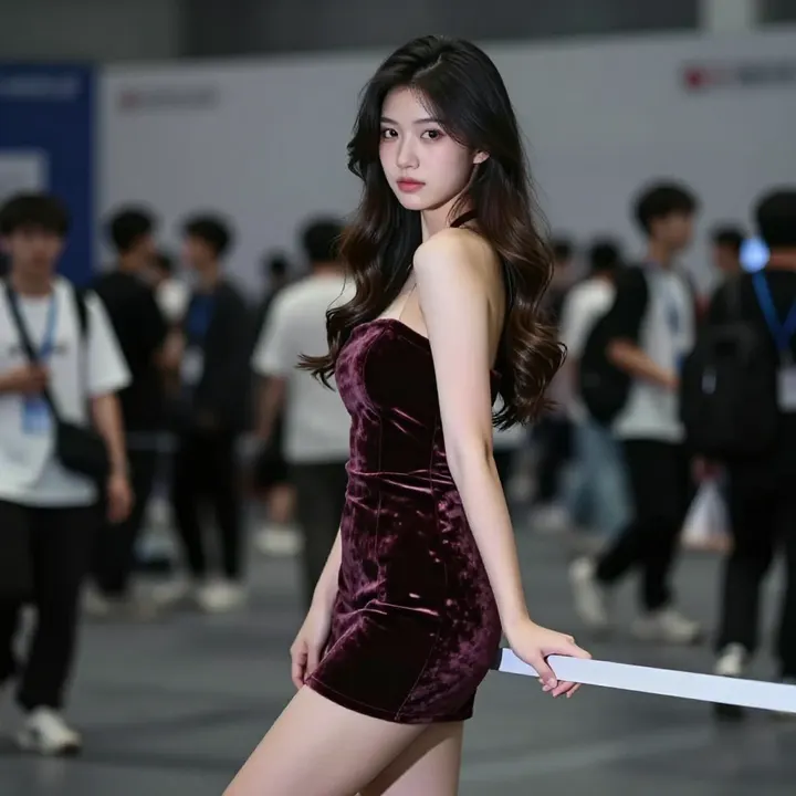 今日份清冷少女感主題圖片 0047，杰作，最佳画质，极致细节，照片级写实 , 真实漫展现场还原风格