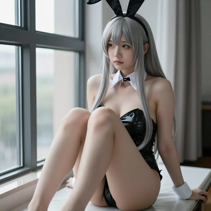 兔女郎的午后主題圖片 0053，杰作，最佳画质，极致细节，照片级写实 , 轻舞台感漫展摄影风格
