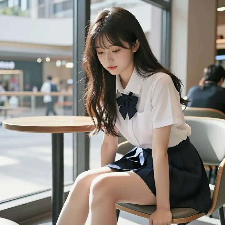 今日份校园写真主題圖片 0066，杰作，最佳画质，极致细节，照片级写实 , 二次元角色写真风格