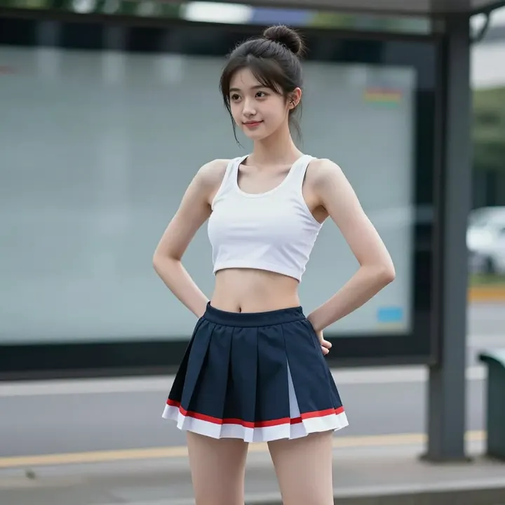 今日份校园少女感主題圖片 0087，杰作，最佳画质，极致细节，照片级写实 , 清透漫展人像风格