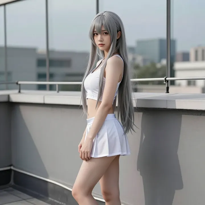 银发精灵少女的午后主題圖片 0102，杰作，最佳画质，极致细节，照片级写实 , 角色扮演人像摄影风格