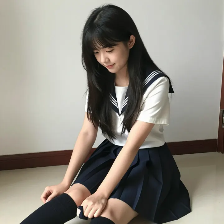 今日份校园少女感主題圖片 0141，杰作，最佳画质，极致细节，照片级写实 , 室内松弛感写真风