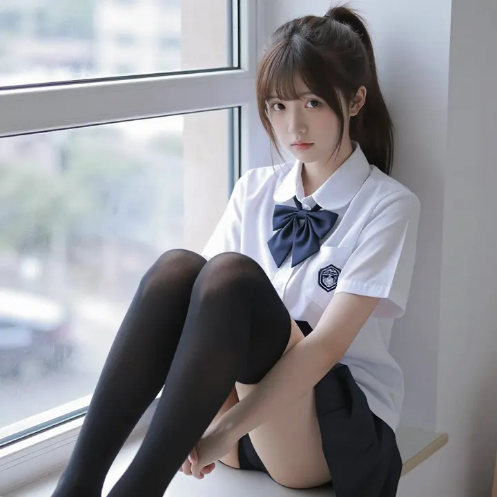 今日份校服少女主題圖片 0186，杰作，最佳画质，极致细节，照片级写实 , 真实漫展现场还原风格