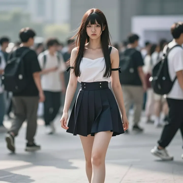 今日份校园少女感主題圖片 0189，杰作，最佳画质，极致细节，照片级写实 , 动漫展抓拍风格