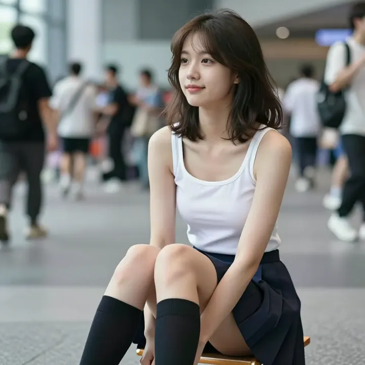 今日份校园少女感主題圖片 0228，杰作，最佳画质，极致细节，照片级写实 , 真实漫展现场还原风格