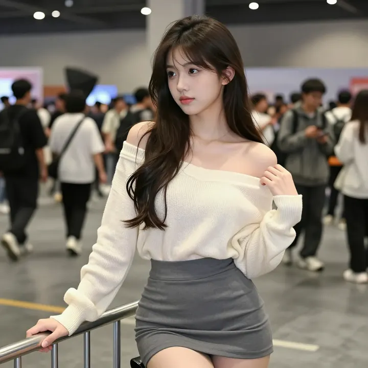 今日份校园风写真主题图片 0240，杰作，最佳画质，极致细节，照片级写实 , 展馆自然光写真风格