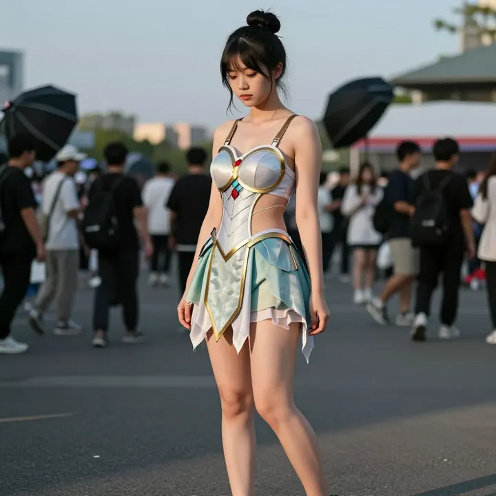 暮色下的角色扮演主題圖片 0291，杰作，最佳画质，极致细节，照片级写实 , 真实漫展现场还原风格