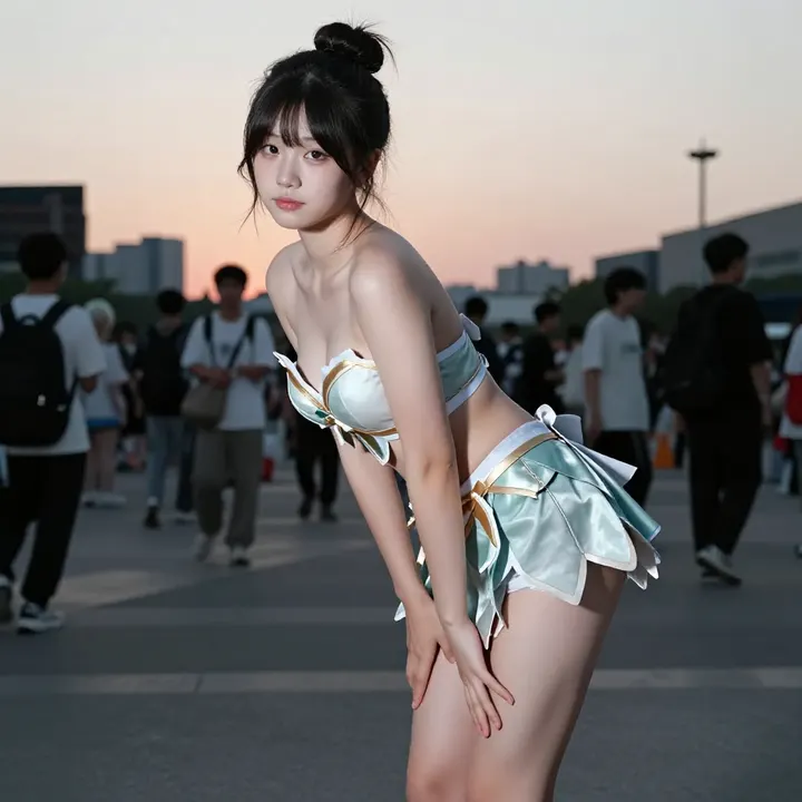 暮色下的角色扮演主題圖片 0293，杰作，最佳画质，极致细节，照片级写实 , 真实漫展现场还原风格