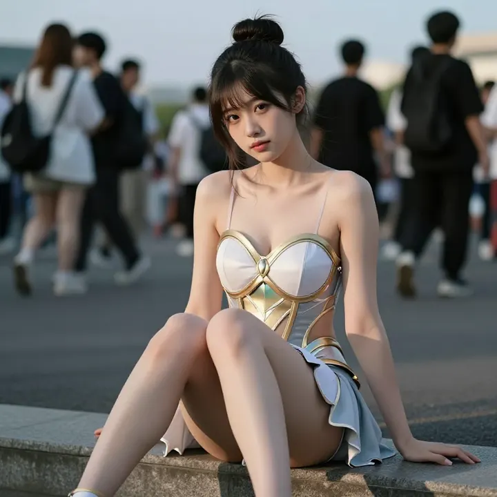 暮色下的角色扮演主題圖片 0294，杰作，最佳画质，极致细节，照片级写实 , 真实漫展现场还原风格