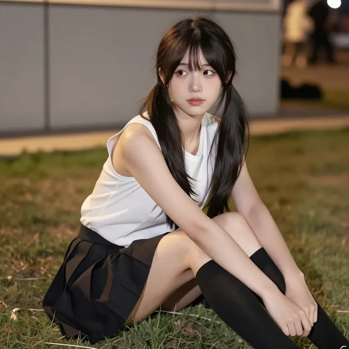 夜色下的少女时光主題圖片 0343，杰作，最佳画质，极致细节，照片级写实 , 轻私房写真风格