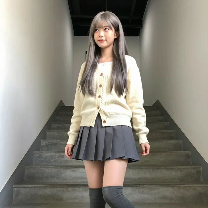 美术馆里的温柔日常主题图片 0459，杰作，最佳画质，极致细节，照片级写实 , 日系少女感摄影风格