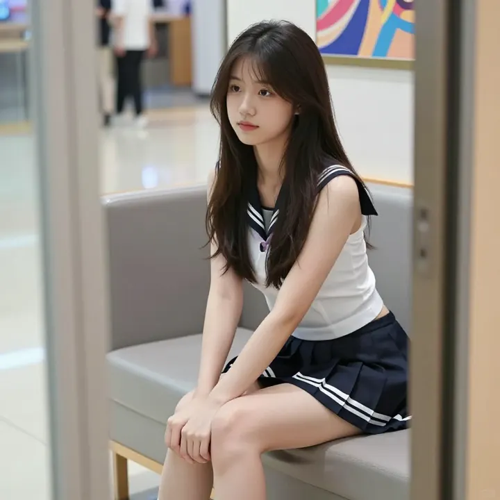 今日份校服少女主題圖片 0483，杰作，最佳画质，极致细节，照片级写实 , 角色扮演人像摄影风格