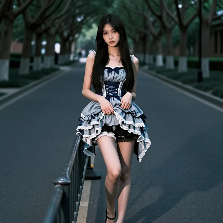 林荫道的温柔午后主題圖片 0550，杰作，最佳画质，极致细节，照片级写实 , 轻胶片漫展摄影风格