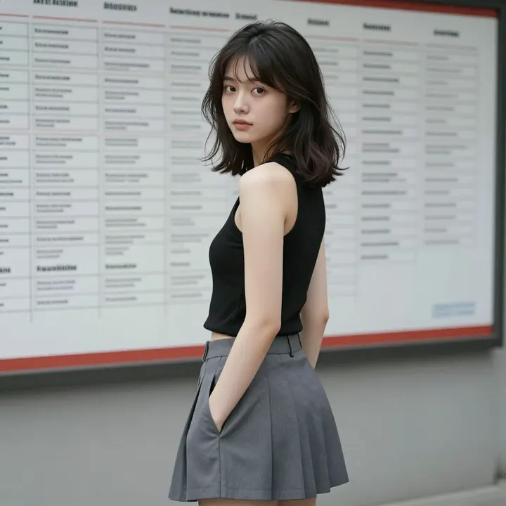 楼梯间的青春日常主題圖片 0671，杰作，最佳画质，极致细节，照片级写实 , 日系少女感摄影风格