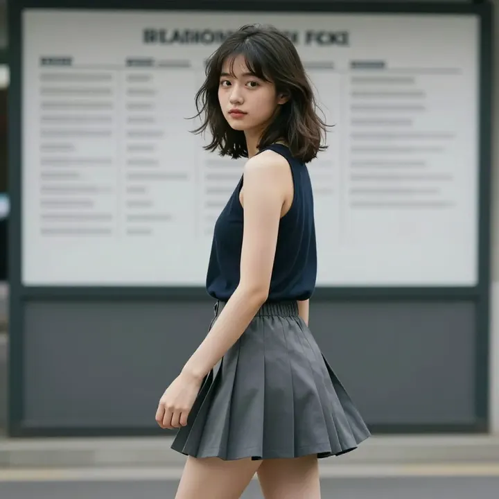 楼梯间的青春日常主題圖片 0676，杰作，最佳画质，极致细节，照片级写实 , 日系少女感摄影风格