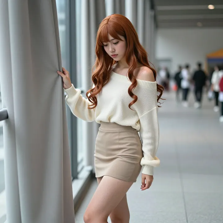 今日份红发少女写真主題圖片 0704，杰作，最佳画质，极致细节，照片级写实 , 日系清新写真风格